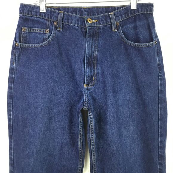 Vintage Polo Ralph Lauren Men's Loose Fit Jeans Size 32x30 Dark Wash Straight - Picture 6 of 11